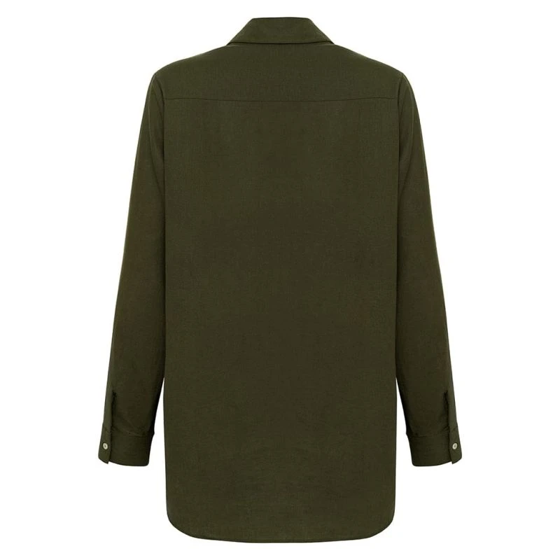 Olive Long Sleeve Button Down Shirt 5 Olive Long Sleeve Button Down Shirt - Image 3