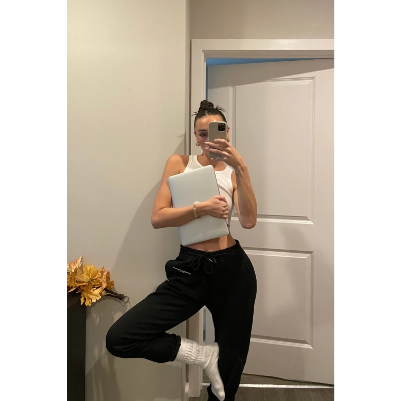 Organic Cotton Joggers Black 4 Organic Cotton Joggers Black - Image 2