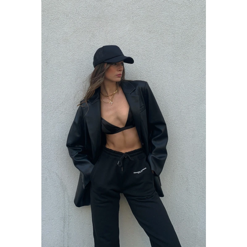 Organic Cotton Joggers Black 5 Organic Cotton Joggers Black - Image 3