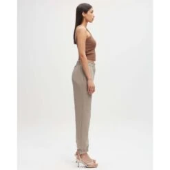 Organic Cotton Relaxed Sweatpants Taupe -Maison Close Sales organic cotton relaxed sweatpants taupe b5087706daf6af303fd34c4e728d214d
