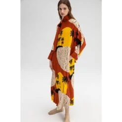 Patterned Dress With Neckband -Maison Close Sales patterned dress with neckband cf59aa3d6b988da718f7bbfabd34c7e1