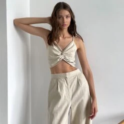 Petite Beige Linen Marta Trousers -Maison Close Sales petite beige linen marta trousers 1614eb72b3c4fb78e1e1720ebd5374fa