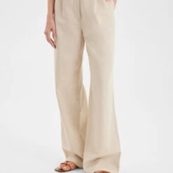 Petite Beige Linen Marta Trousers -Maison Close Sales petite beige linen marta trousers 5139367a21ee32d0b07b67ba06f41ee5
