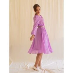 Purple Check Print Vintage Dress With Full Sleeves 20 Purple Check Print Vintage Dress With Full Sleeves -Maison Close Sales purple check print vintage dress with full sleeves 2f2be473448a72c71e17dd22c362918e