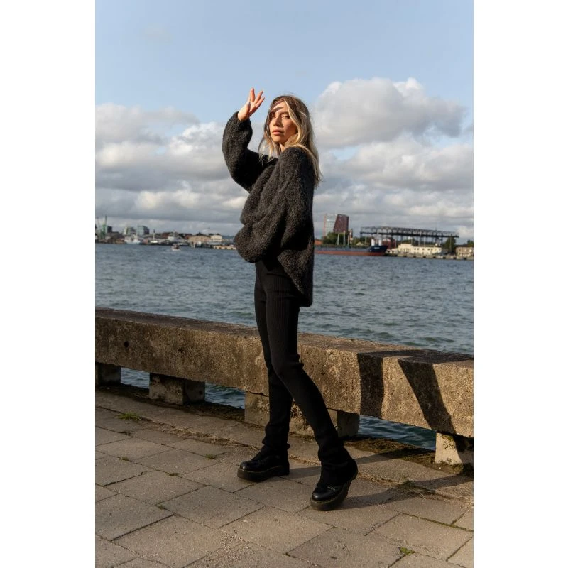 Barra Ribbed Merino Wool Leggings Black 4 Barra Ribbed Merino Wool Leggings Black - Image 2