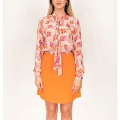 Orange Crepe Mini Skirt -Maison Close Sales qcr3ng70jifr7a12l5r4