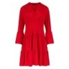 Red Jersey Tiered Dress