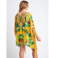 Tropical Tigress Kaftan Top W Fringe -Maison Close Sales qodxbhqdwmyzwykiesmy