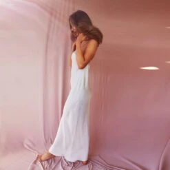 Silk Ankle-Length Backless Slip With French Lace Ivory 8 Silk Ankle-Length Backless Slip With French Lace Ivory -Maison Close Sales qxgunh2ciiqwzacnz5t5