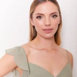 Reagan Sage Chiffon Evening Gown -Maison Close Sales reagan sage chiffon evening gown 32746dbd974cd67c92b9b4e987f46fca