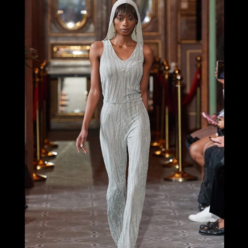 Regality Silver Hooded Romper 4 Regality Silver Hooded Romper - Image 2