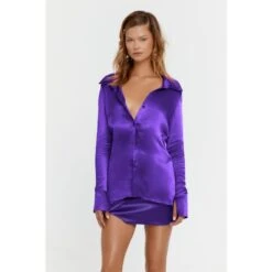 Ria Blouse In Violet -Maison Close Sales ria blouse in violet 576ea9b718049e6399815a7ee8a544e5