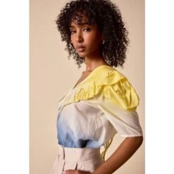 Sabine Top - Buttercup / Ivory / Navy 8 Sabine Top - Buttercup / Ivory / Navy -Maison Close Sales sabine top buttercup ivory navy 4206bc787dfa7f44b62f0ec6478d506a