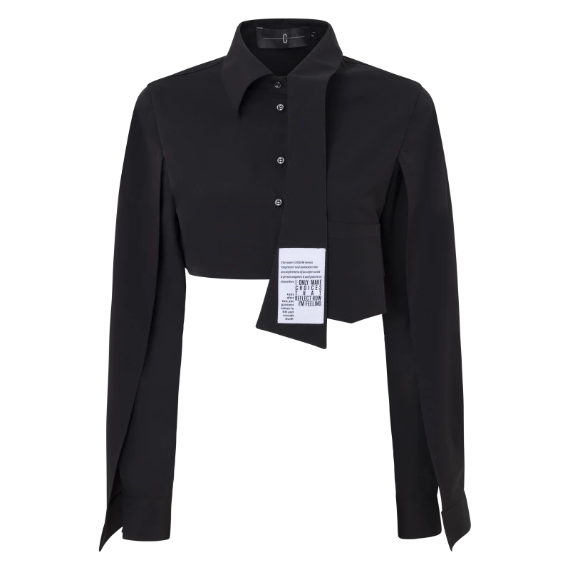 Saint Cropped Shirt: Black 3 Saint Cropped Shirt: Black