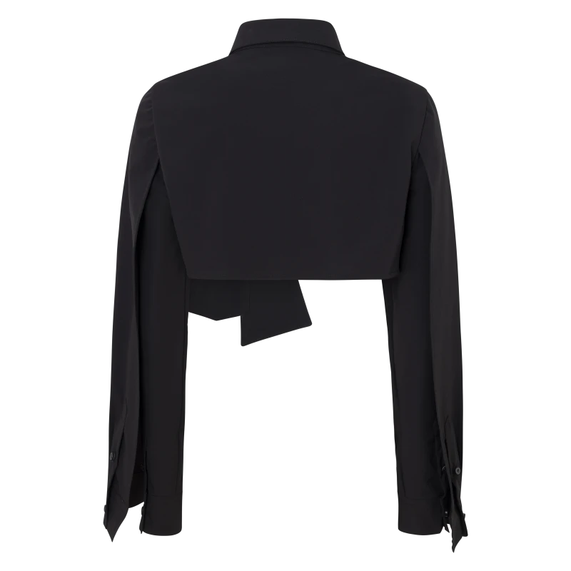 Saint Cropped Shirt: Black 4 Saint Cropped Shirt: Black - Image 2