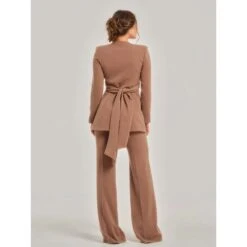 Sandstorm Satin Waistband Flared Trousers -Maison Close Sales sandstorm satin waistband flared trousers 427ea695d4d69488c58d399744028568