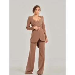 Sandstorm Satin Waistband Flared Trousers -Maison Close Sales sandstorm satin waistband flared trousers ad6a1e7e69d4aa0b573283344607ec95