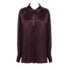 Sasha Oversized Silk Satin Shirt - Chocolate -Maison Close Sales sasha oversized silk satin shirt chocolate 952495b90032bc16aa2cc7d95513670f