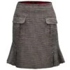 Short Skirt With Patch Pockets And Wide Ruffle