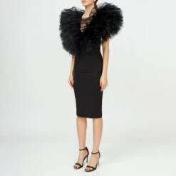 Signature Symmetrical Tulle-Trimmed Midi Dress -Maison Close Sales signature symmetrical tulle trimmed midi dress 22aa86c69216faae03e7e8d8048ac2f5