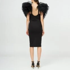 Signature Symmetrical Tulle-Trimmed Midi Dress -Maison Close Sales signature symmetrical tulle trimmed midi dress 641a10905f50f0c4aec61ed1d0bc1833