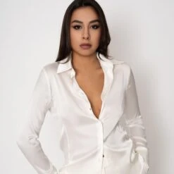 Silk Shirt In White -Maison Close Sales silk shirt in panna ce7f62003694e965fb0953912c8d95d1