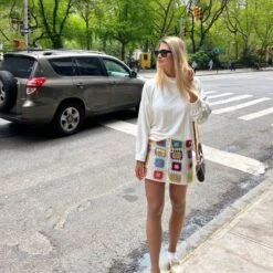 Square Crochet Mini Skirt - Off- White -Maison Close Sales square mini skirt off white a3112666d85a89a70ba3055ab55955a9