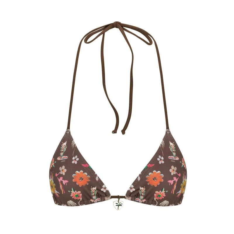 Surfin Kitty Floral Print Tamara Bikini Top 3 Surfin Kitty Floral Print Tamara Bikini Top