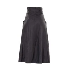Designer Faux Leather Midi Skirt Dark Blue -Maison Close Sales tcyvrdo6iox1gxpww40h