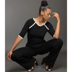 Jura High Waisted Belted Stretch Trouser With White Contrast Side Seam Trim -Maison Close Sales tgrv1doqxrkluwys6gar