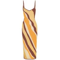 The Margarita Wave Knit Dress - Chocolate Eclair