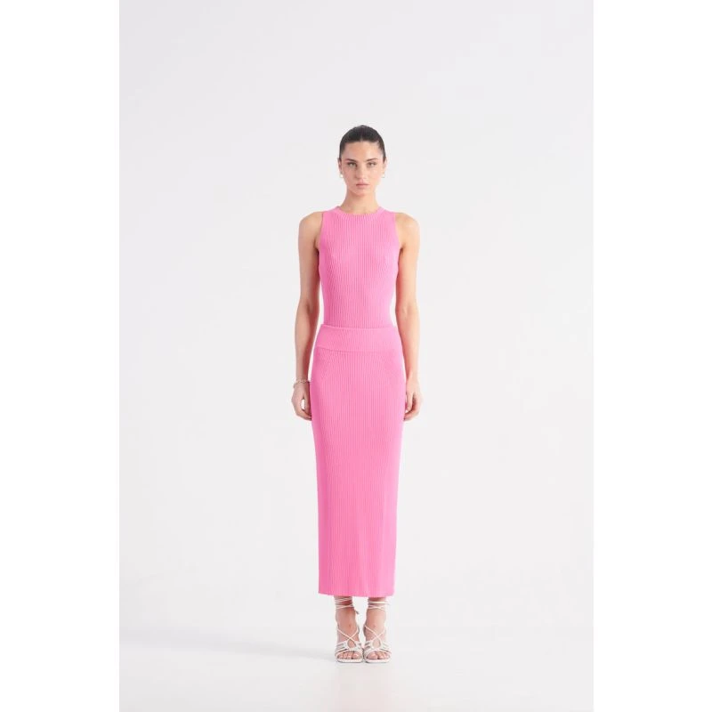 The Pisco Knit Skirt - Bold Barbie Pink 4 The Pisco Knit Skirt - Bold Barbie Pink - Image 2