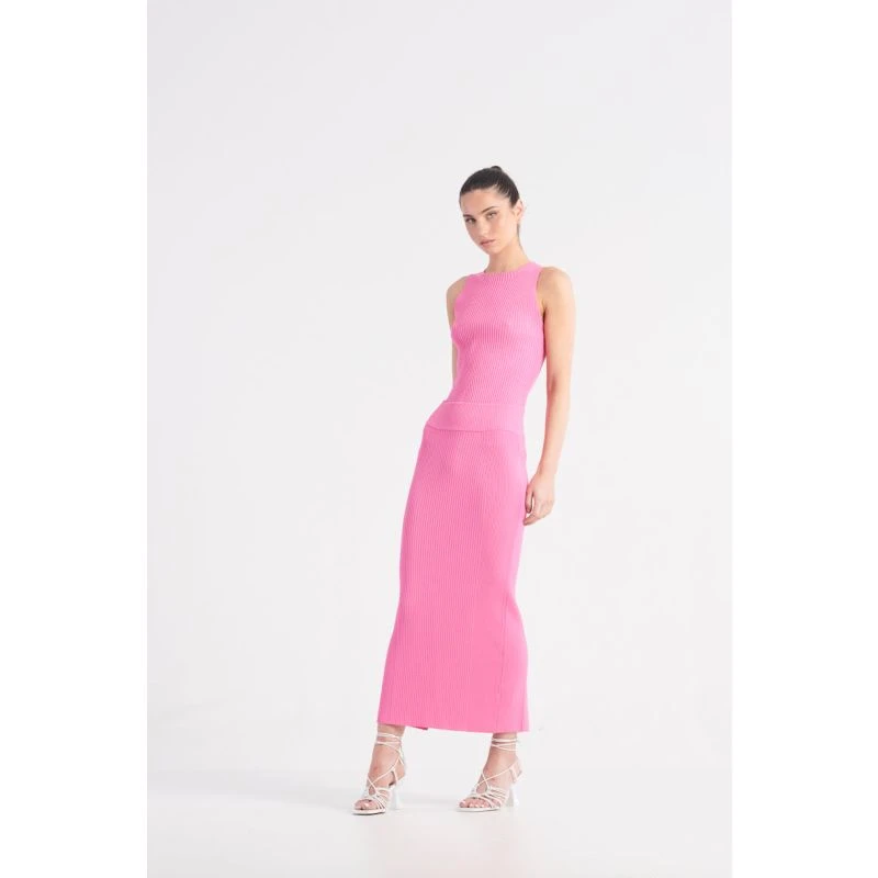 The Pisco Knit Skirt - Bold Barbie Pink 6 The Pisco Knit Skirt - Bold Barbie Pink - Image 4