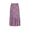 The Sofia Midi Skirt In Floral - Pink