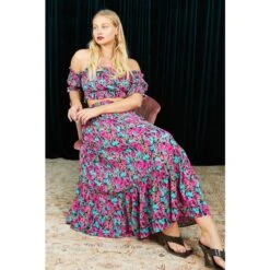 The Sofia Midi Skirt In Floral - Pink -Maison Close Sales the sofia midi skirt in pink floral 9a2e2a74ad245b32afffe8891851b042
