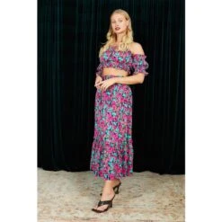 The Sofia Midi Skirt In Floral - Pink -Maison Close Sales the sofia midi skirt in pink floral b8f10d43da3bc6ab14bf31c37723a080