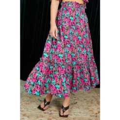 The Sofia Midi Skirt In Floral - Pink -Maison Close Sales the sofia midi skirt in pink floral c240c253b4731ce6744feb670675aa92