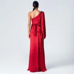 Theone One-Shoulder Satin Jacquard Dress Red -Maison Close Sales theone one shoulder satin jacquard dress red b65dc481d6158a9c4233db59ce486d13