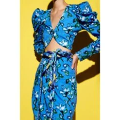 Yuzu Skirt In Recuerdos Celeste Print -Maison Close Sales tijuana top in recuerdos celeste print e58b0d68df8d376ac62fc11d70c94f8e