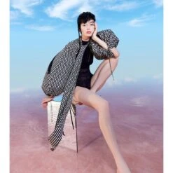 Bolero Sleeves Check- Black -Maison Close Sales tmvabntfr0y9srdnh3js