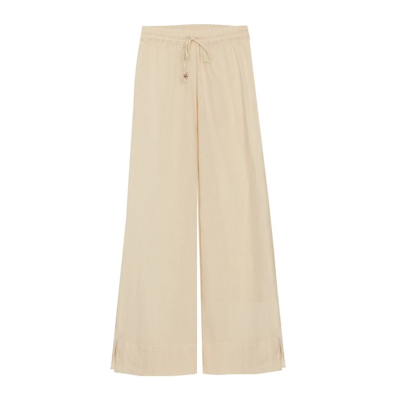 Pull-On Trousers Crinkle Organic Cotton In Beige 3 Pull-On Trousers Crinkle Organic Cotton In Beige