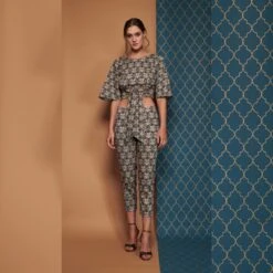 Finlay Straight Leg Baroque Print Cropped Trouser 11 Finlay Straight Leg Baroque Print Cropped Trouser -Maison Close Sales u5qtjtfhlfoqnsnl9kas