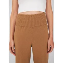 High Waist Cashmere Blend Knitwear Jogger Trousers - Brown -Maison Close Sales ubf3bvthjmmghdrjlaiq
