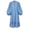 The Amelia Organic Cotton Midi Shirt Dress In Blue Lotus Floral -Maison Close Sales ukygxpvplblrq6hkplgi