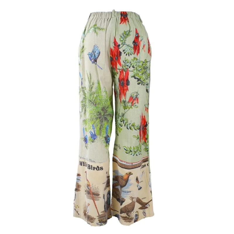 Re-Trousers Upcycled Wide Legged Vibrant Tropical Print 4 Re-Trousers Upcycled Wide Legged Vibrant Tropical Print - Image 2