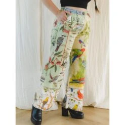 Re-Trousers Upcycled Wide Legged Vibrant Tropical Print 19 Re-Trousers Upcycled Wide Legged Vibrant Tropical Print -Maison Close Sales upcycled artistic trousers with colorful tropical art 6ff75352d497ed35049a1b348c2dc8a7