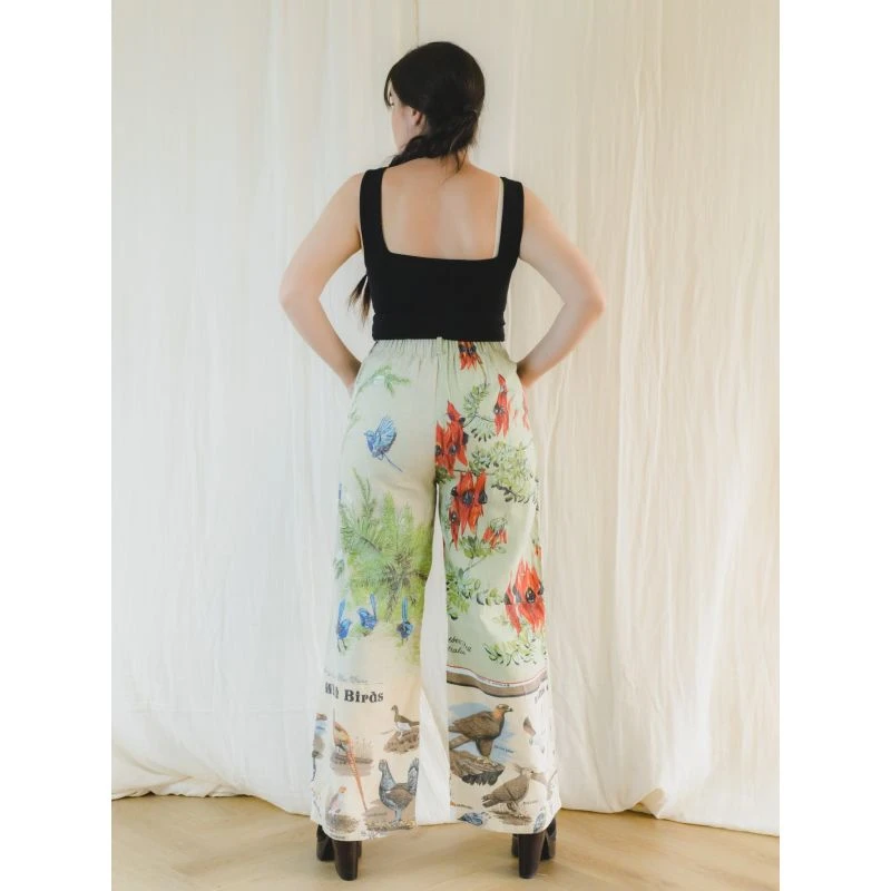 Re-Trousers Upcycled Wide Legged Vibrant Tropical Print 7 Re-Trousers Upcycled Wide Legged Vibrant Tropical Print - Image 5