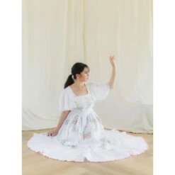 Upcycled Vintage Floral Embroidered Maxi Dress With Pink Border 32 Upcycled Vintage Floral Embroidered Maxi Dress With Pink Border -Maison Close Sales upcycled vintage floral embroidered maxi dress with pink border 6f78c586ee8a541c219623fd4dfdb5c8