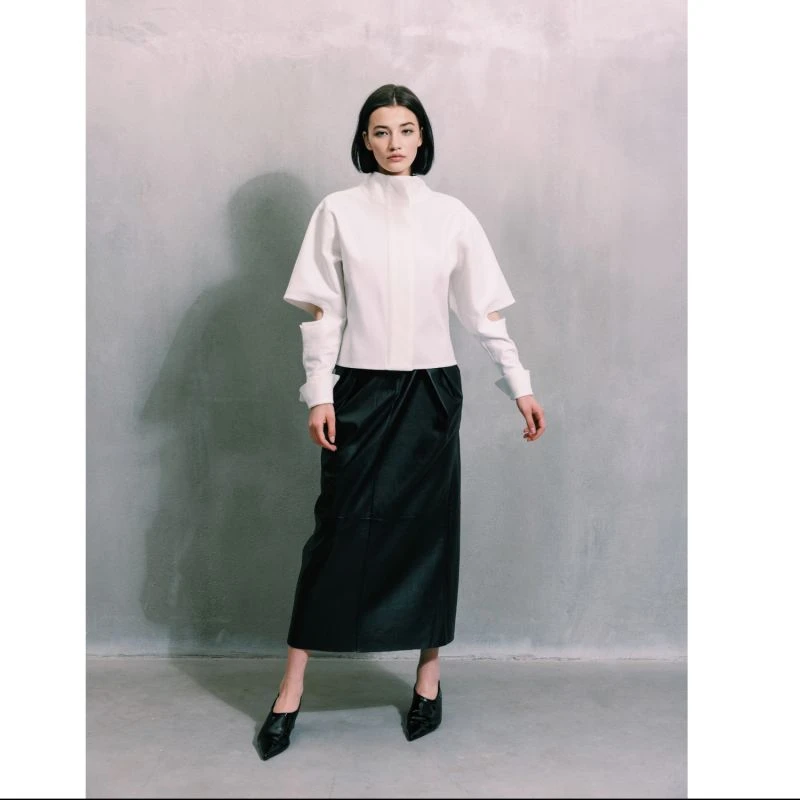 Designer Ecru Cotton Shirt 7 Designer Ecru Cotton Shirt - Image 5