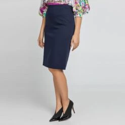 Dark Blue Pencil Skirt Stretch Gabardine -Maison Close Sales uvwpaskaw5hwbwnhjvwf